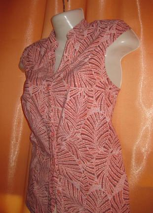 Класна блузка безрукавка приталена сорочка columbia км1532 на гудзиках4 фото