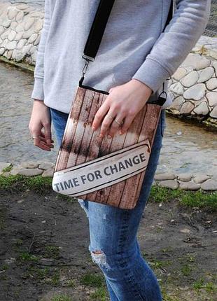 Сумка через плечо "time for change"