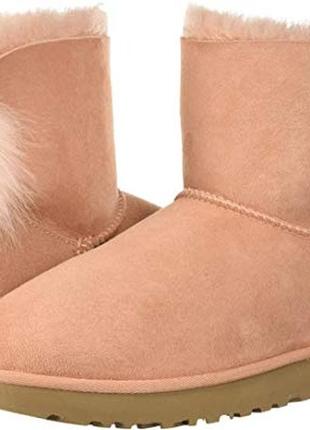 Черевики зимові ugg fluff bow mini 1094967 leather оригінал3 фото