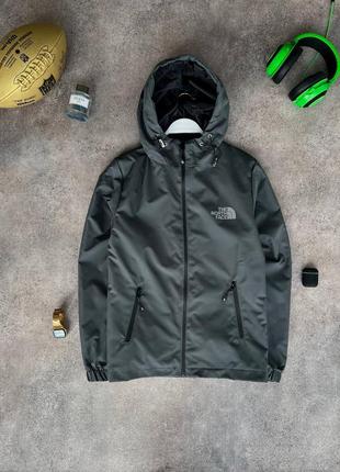 Мужская ветровка / качественная ветровка the north face в сером цвете на каждый день