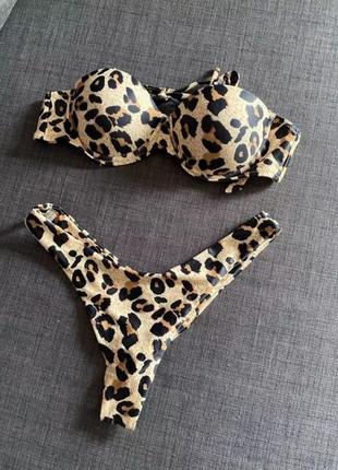 Купальник бандо леопард