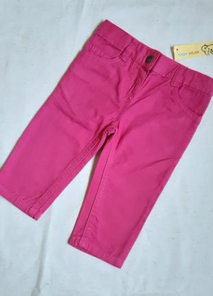 Джинси baby wear темно-рожеві бавовняні на 6-9 міс (74 см)