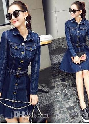 Шикарное джинсовое платье zara, темно-синє джинсове плаття-сорочка италия