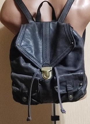 Большой кожаный рюкзак indigo collection1 фото