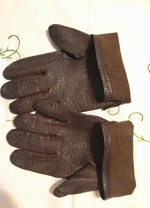 Шкіряні рукавички3 фото