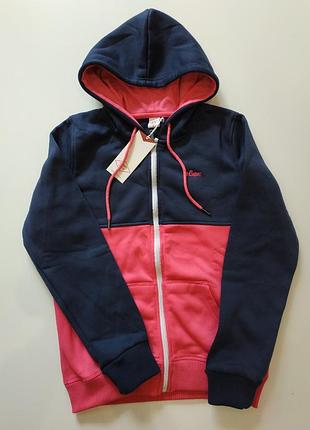 Женская толстовка худи олимпийка на флисе lee cooper