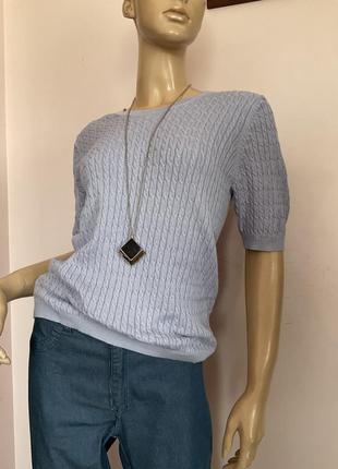 Бузкова бавовняна блузка в коси/ l/ brend atelier