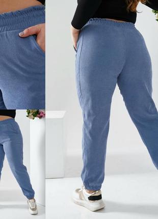 Женские вельветовые брюки джоггеры 3 цвета7 фото