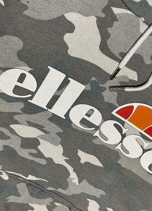 Жіноче худі/кофта ellesse camo big logo s-m на флісі оригінал балахон3 фото