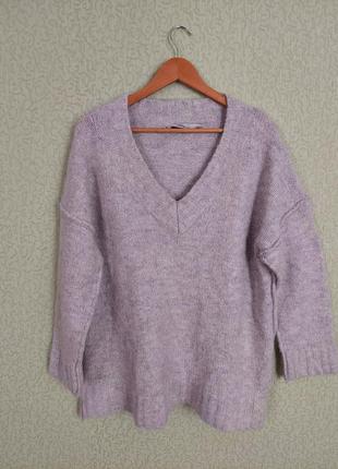 Пуловер серый h&amp;m свитер из смесовой шерсти3 фото