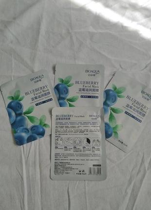 Тканевая маска для лица с экстрактом черники bioaqua wonder facial mask.