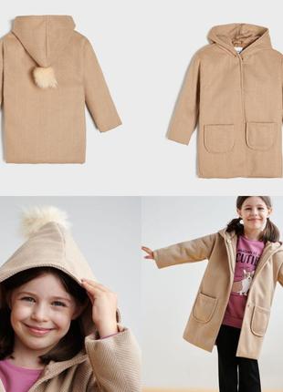 Пальто з каптуром. стильне весняне пальто плащ. пальто zara в стилі. міді пальто весняне кашемір