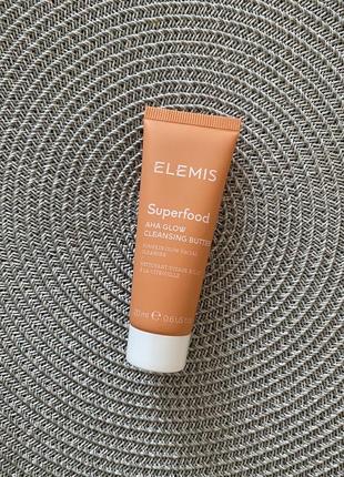 Баттер для очищения кожи elemis superfood aha glow cleansing butter, 20 ml