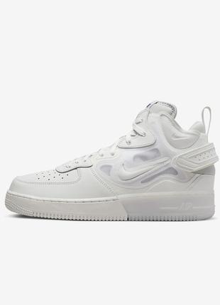 Оригинальные мужские высокие кроссовки nike air force 1 mid react. цвет белый. все размеры.2 фото