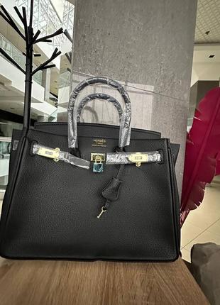 Сумка черная классика люкс в стиле hermes 🔝🔝🔝