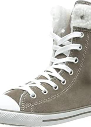 Теплые замшевые кеды converse