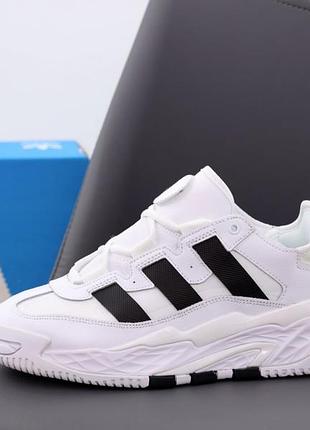 Мужские кроссовки white adidas niteball white black