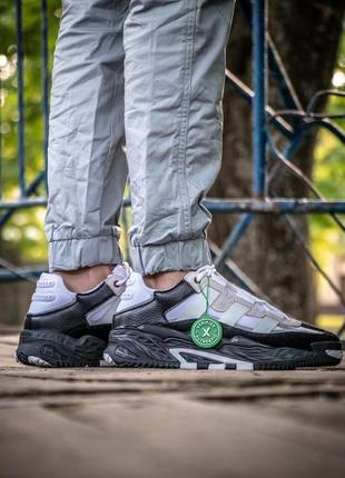Мужские кроссовки white adidas niteball black white