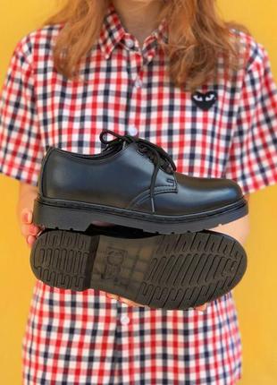 Туфли оксфорды броги dr. martens 1461 mono black6 фото