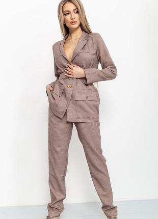 Костюм женский офисный нарядный деловой пиджак брюки