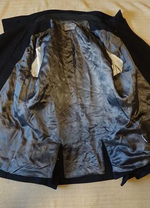 Стильная утепленная черная шерстяная куртка reiss англия l.6 фото