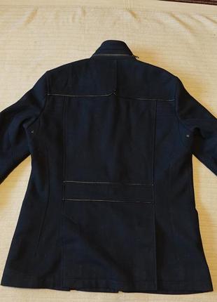 Стильная утепленная черная шерстяная куртка reiss англия l.8 фото