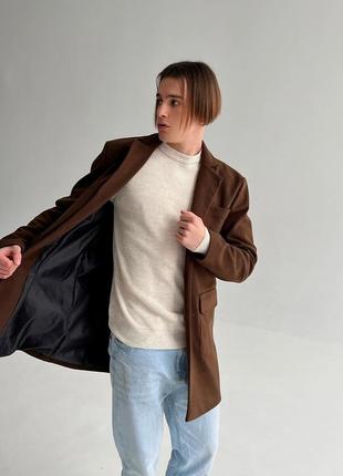 Кашемировое пальто, мужское серое пальто