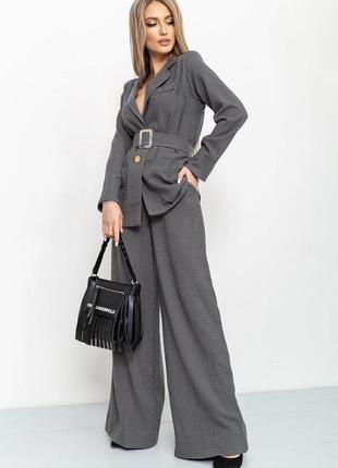 Костюм женский офисный нарядный деловой пиджак брюки4 фото
