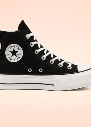 Кеди на платформі converse chuck taylor all star platform hi black2 фото