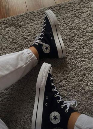 Кеди на платформі converse chuck taylor all star platform hi black3 фото