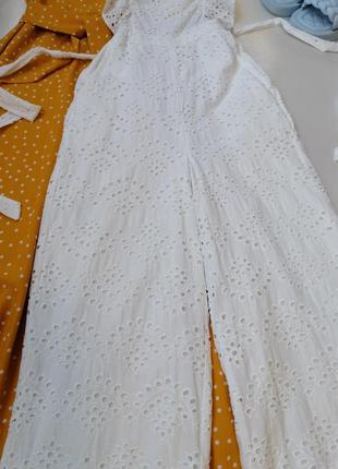 Ромпер комбинезон прошва воланы стильний гарненький комбінезон ромпер з натуральної тканини бавовна3 фото
