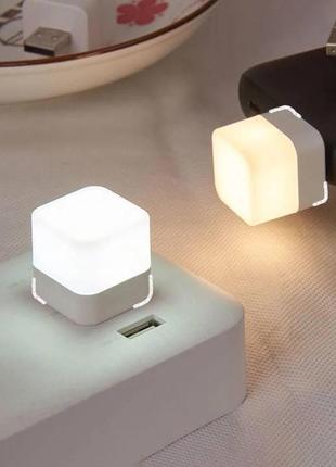 Светодиодный ночник с usb, мини светильник для чтения, 5в с защитой глаз,  warm light3 фото