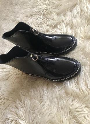 Женские стильные резиновые сапоги полусапожки 36-40