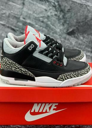 Кроссовки кожаные мужские nike air jordan denim black