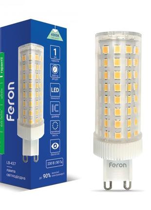 Светодиодная лампа feron lb-437 9w g9 4000k