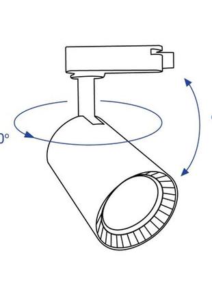 Трековый светодиодный светильник feron al103 20w (черный)7 фото