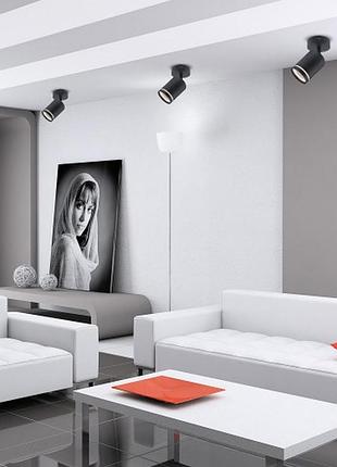 Накладной поворотный светильник feron ml318 черный