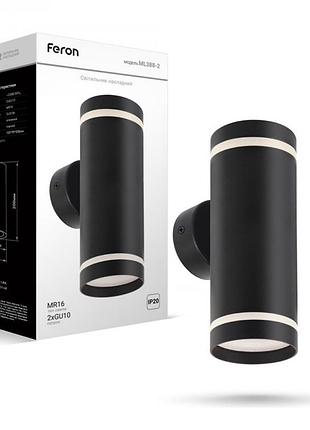 Накладной настенный светильник бра feron ml388-2 черный