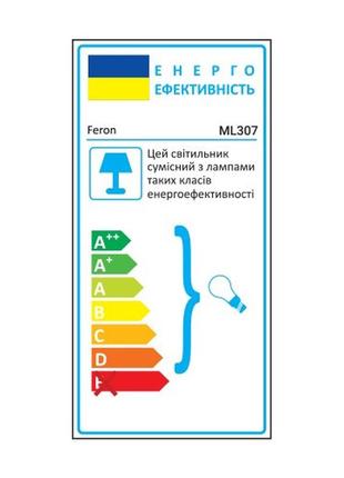 Накладной неповоротный светильник feron ml307 белый4 фото