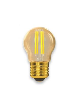Филаментная светодиодная лампа luxel 075-hg 5w e27 2500k (075-hg) gold