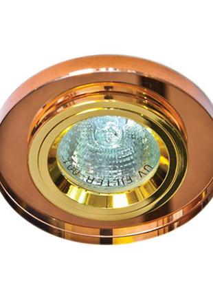 Встраиваемый светильник feron 8060-2 коричневый-золото