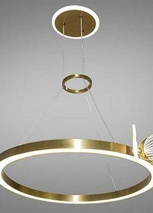 Підвісна led люстра метелики золото/хром