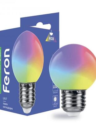 Світлодіодна лампа feron lb-37 1 w e27 rgb
