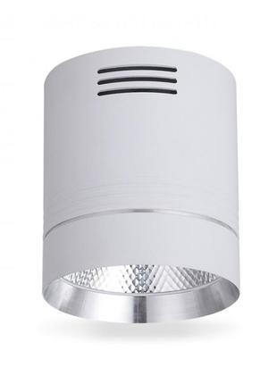 Накладной светодиодный светильник feron al542 cob 18w (белый+серебро)