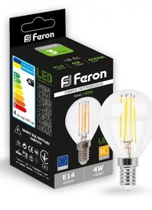 Світлодіодна лампа feron lb-61 4w e14 4000k
