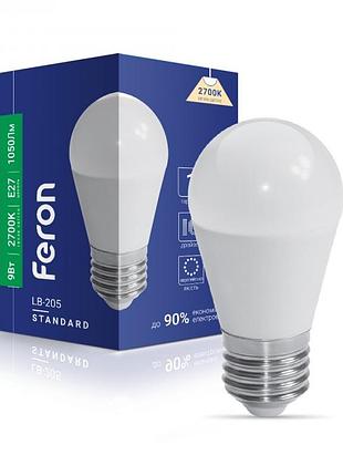 Светодиодная лампа feron lb-205 9w e27 4000k