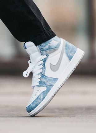 Кроссовки женские nike air jordan 1 hyper royal, кеды, хайтопы