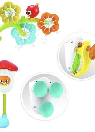 Мобиль (карусель, игрушка) для детской ванночки и ванны yookidoo «волшебный скворечник»3 фото