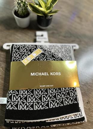 Набор женская шапка с шарфом майкл корс. оригинал из сша michael kors