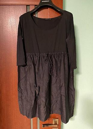 Легка брендова комбінована сукня oversize 10-14 розміру